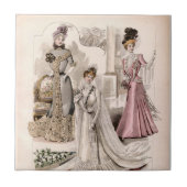 3エドワーディアンレディースフローリングガウンヴィンテージファッション タイル (正面)