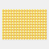 3エレガントのゴールデンラッピング紙フラットシートセット ラッピングペーパーシート (正面)