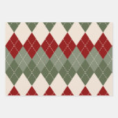 3エレガントのバーガンディのクリスマスセット ラッピングペーパーシート (正面)