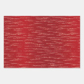 3エレガントの赤いクリスマスセット ラッピングペーパーシート (正面3)