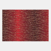 3エレガントの赤いクリスマスセット ラッピングペーパーシート (正面2)