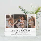3エレガントフォトコラージュ家族ホリデーカード 招待状 (スタンド正面)