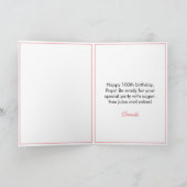 3エレガントフォトコラージュ100誕生日 カード (内部)