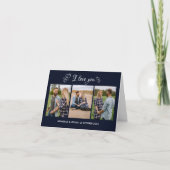 3エレガント写真テンプレートフォールドホリデーカード シーズンカード (正面)