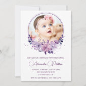 3エレガント回目の誕生日の招待フォトエレガント 招待状 (正面)