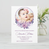 3エレガント回目の誕生日の招待フォトエレガント 招待状 (スタンド正面)