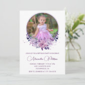 3エレガント回目の誕生日の招待フォトフローラBoho 招待状 (スタンド正面)