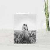 3エレガント枚の写真手で書いたモダンシンプル サンキューカード (裏面)