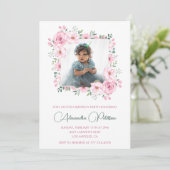 3エレガント歳の誕生日招待状写真Boho 招待状 (スタンド正面)