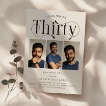 3エレガント歳3写真コラージュ30歳の誕生日