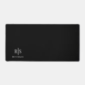 3エレガント-Dモノグラムと名前オンブラック、Vs 2 デスクマット (正面)