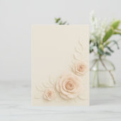3エレガントD空白のフローラカードの手書きフレンドリー 招待状 (スタンド正面)