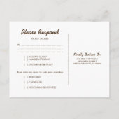 3エンツリーチョイスRSVPベビーズブレスバーラップ素朴 インビテーションポストカード (裏面)