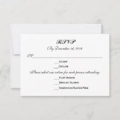 3エントリの選択肢RSVPの結婚応答 出欠カード (正面)