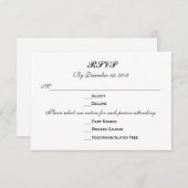 3エントリの選択肢RSVPの結婚応答 出欠カード (正面/裏面)