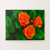 3オレンジバラ ジグソーパズル (横)