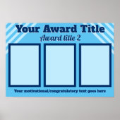 3カスタマイズ写真の従業員の学生賞のディスプレイ ポスター (正面)