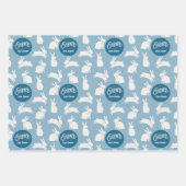 3カスタムのイースターラビットラッピング紙シートセット ラッピングペーパーシート (正面3)