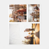 3カスタムテンプレートフォトコラージュ フリースブランケット (正面)