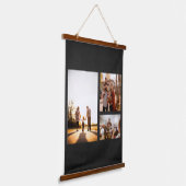 3カスタムテンプレートフォトコラージュ 吊り下げ型タペストリー (傾斜あり)