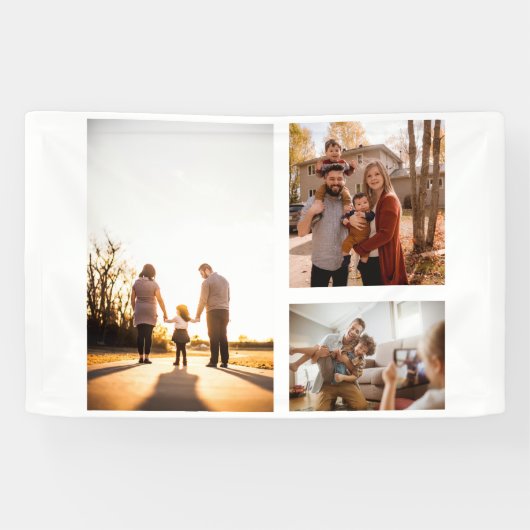 3カスタムテンプレートフォトコラージュ 横断幕 (横)