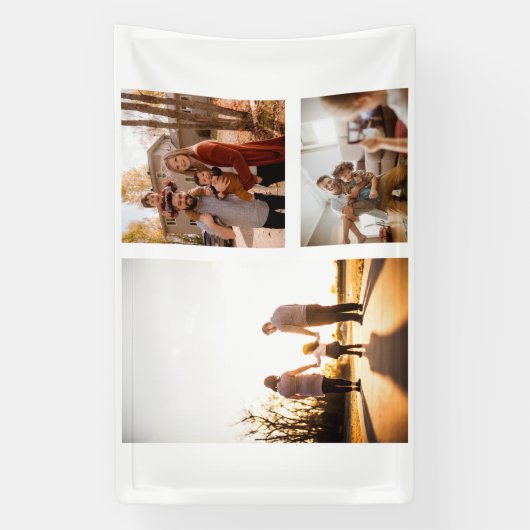 3カスタムテンプレートフォトコラージュ 横断幕 (縦)