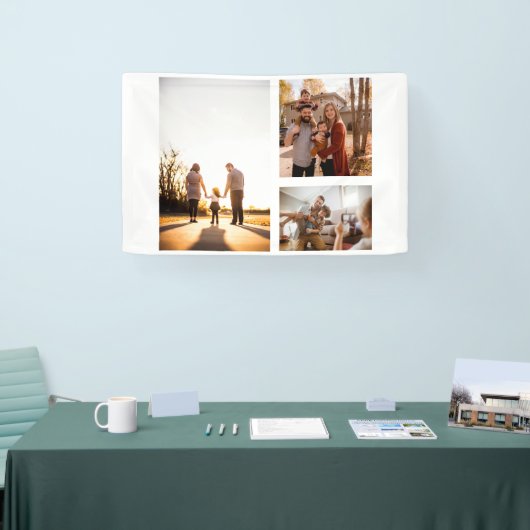 3カスタムテンプレートフォトコラージュ 横断幕 (トレードショー)