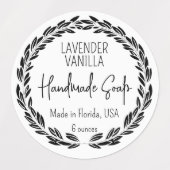 3カスタムデザインモダンリーフ縁ど防水 ラベル (デザイン1)