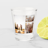 3カスタムフォトコラージュパーソナライズされた ショットグラス (正面)