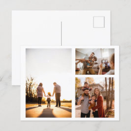 3カスタムフォトコラージュパーソナライズされた シーズンポストカード