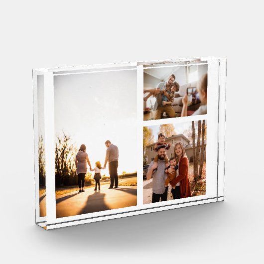 3カスタムフォトコラージュパーソナライズされた フォトブロック (左)