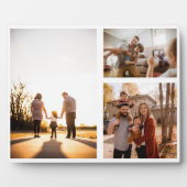 3カスタムフォトコラージュパーソナライズされた フォトプラーク (正面)