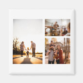 3カスタムフォトコラージュパーソナライズされた マグネット (正面)