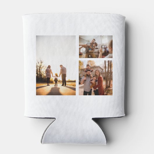 3カスタムフォトコラージュパーソナライズされた 缶クーラー (裏面)