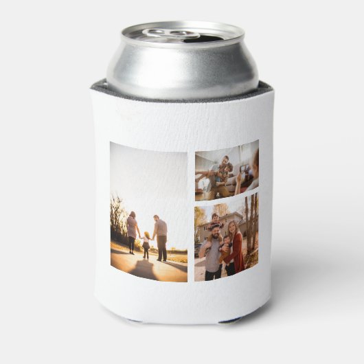 3カスタムフォトコラージュパーソナライズされた 缶クーラー (缶裏面)