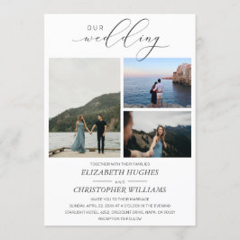 3カスタム手書きのスクリ結婚プト 招待状