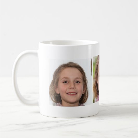 3カスタム枚のコラージュ コーヒーマグカップ (左)