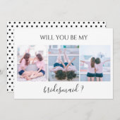 3カスタム枚の写真を私の花嫁カードに 招待状 (正面/裏面)