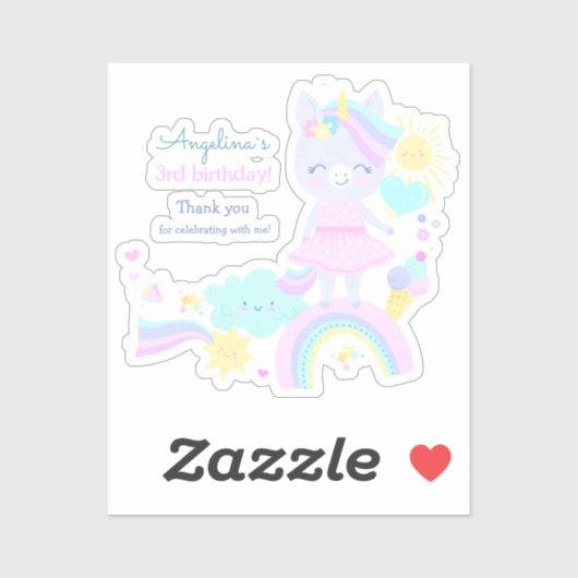 3カスタム歳の誕生日に使用するビニールのカットシール。 シール (シート)