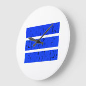 3カッコいい行記号 |統一性と調和カラフル ラージ壁時計 (傾斜)