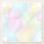 3カッコいいDカラフルキューブのグループ ガラスコースター (裏面)