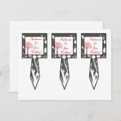 3カップケーキで冬の灰色/赤の木を選ぶ ポストカード (正面/裏面)