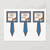 3カップケーキで星の青を選択 インビテーションポストカード (正面)