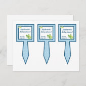 3カップケーキピックタートルリーフ海ウミガメ インビテーションポストカード (正面/裏面)