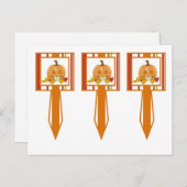 3カップケーキピック秋の秋カボチャベビー ポストカード (正面/裏面)