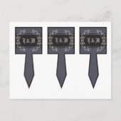 3カップケーキ選びブラックネクタイ浮気フィリースクロール ポストカード (正面)