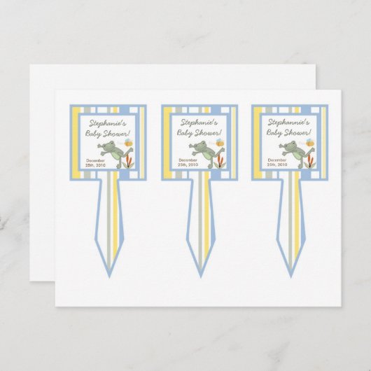 3カップケーキ選びラバガエル亀ビートンフライ インビテーションポストカード (正面/裏面)