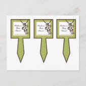 3カップケーキ選択モンキータイム動物園動物 インビテーションポストカード (正面)