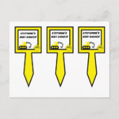 3カップケーキ選択建築 インビテーションポストカード (正面)