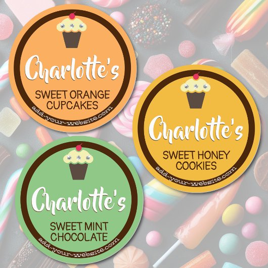 3カップケ違うーキキュートベーキングラベルメッセージカード ラベル